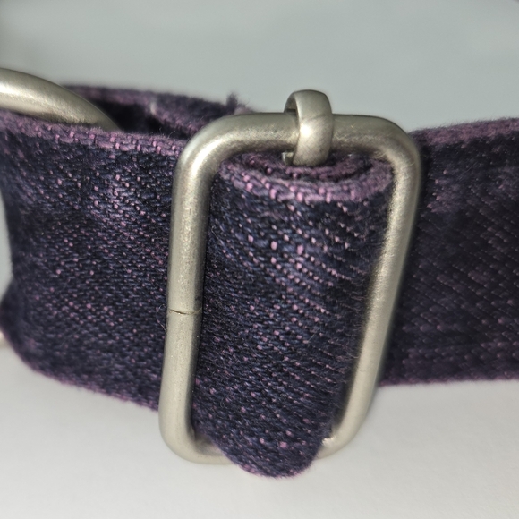 Dark Purple Denim Shoulder Bag Early 2000s era - Picture 5 of 5